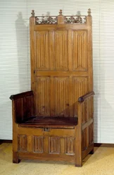 Ceremonial Oak Chest with Two Seats