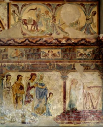 Childhood of the Virgin (after the frescoes of the 12th and 13th century of the church of old Pouzauges in Vendee)