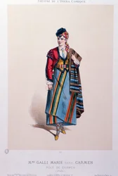 Costume of the Singer Celestine Galli-Marie in Carmen, Opera by Georges Bizet