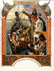 Die Nibelungen, opera composed by Heinrich Dorn in 1854, German conductor and composer. Chromolithograph of the 19th century