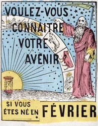 Do you want to know your future? : Nostradamus. 19th century astrological advertising label