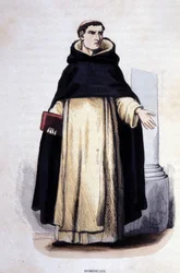 Dominican. Engraving from an album on religious orders, Paris
