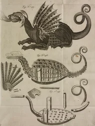 Dragon for Fireworks Launch, Engraving from Grand Art d