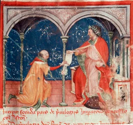 Emperor Frederic II of Hohenstaufen Conceiving Privileges to the City of Asti