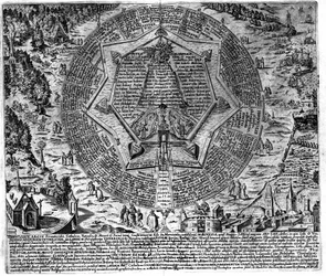 Engraving of the “Amphitheatrum sapientiae aeternae” (Amphitheatre of eternal wisdom)