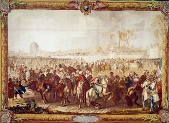 Exit of Turkish Ambassador Mehmet Effendi from the Tuileries Garden after the audience granted by King Louis XV on 21/03/1721