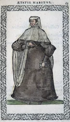 French Woman in Mourning Suit - in 