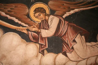 Fresco in the Church of the Koutloumousiou Monastery, Mount Athos, Greece, 2006