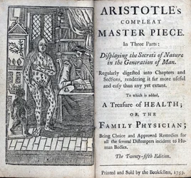 Frontispiece of a Medical Treatment by Aristotle (384-322 BC)