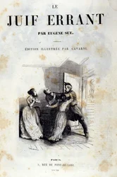 Frontispiece of the novel by Eugene Sue: The Wandering Jew