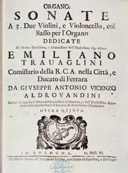 Frontispiece of musical score of 