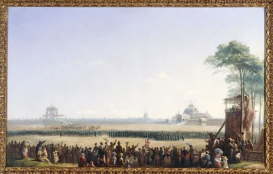 Fête of May 10, 1852 at Champ-de-Mars, distribution of eagles and blessing of flags