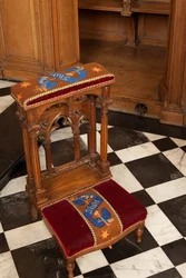Furniture, Assistants Seat, Prie-Dieu Tapestry, 2nd Half 19th Century