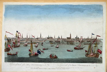 General view of Amsterdam taken from the sea 18th century