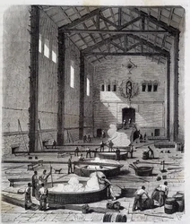 General view of the boiler room of a soap factory in Marseille: Operation de l