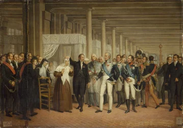 Guillaume Dupuytren (1777-1835), at the Hôtel-Dieu, presents Charles X with an eye operation