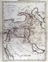 Historical Atlas of Mesopotamia. Babylonia, Syria and Assyria. End of 18th century