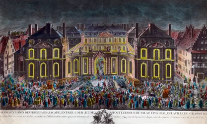 Illuminations of the Episcopal Palace of Strasbourg during the Stay of King Louis XV on 5/10/1744