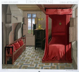 Interior of a house in the 15th and 16th century. In 