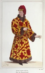 John without Fear (1371-1419), Duke of Burgundy (engraving of 1830)