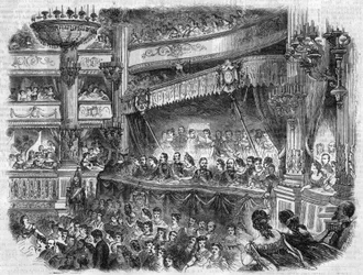 Journey of the Russian Emperor Alexander II (1818-1881) to Paris: Gala presentation at the Opera Garnier