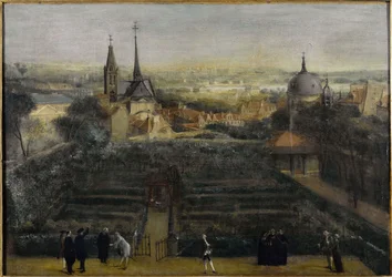 The Abbey of Saint-Victor, view from the Scots College, circa 1760, present-day Place Jussieu, 5th arrondissement, between 1755 and 1765