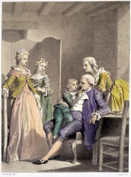 Louis XVI, Marie Antoinette and Louis XVII Enclosed in the Temple