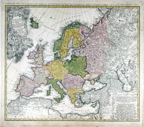 Map of Europe in 1743