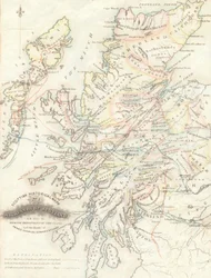 Map of the Highlands of Scotland with the Territories of the Clans