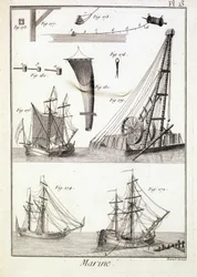 Marine, technical elements (rope, veils...) - in 
