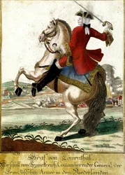 Marshal Loewendahl (1700-1755) at the Battle of Fontenoy, Belgium