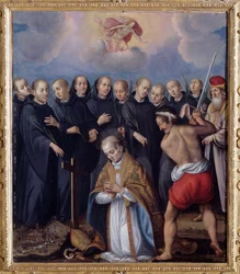 Martyrdom of St Berontario, Surrounded by His Monks