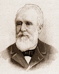 Members of the Academy Francaise in 1895: portrait of Paul Armand Challemel Lacour (1827-1896), politician, diplomat and historian of French philosophy.