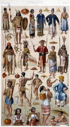 Men and Women Representing the Different Peoples of Oceania