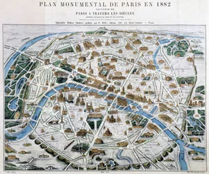 Monumental Plan of Paris in 1882