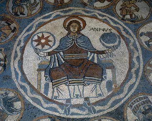 Mosaic Floor Depicting the Months of the Year