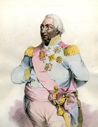 Portrait of Mikhail Golenichtchev Kutuzov (Golenishchev-Kutuzov) (1745-1813), Prince of Smolensk and Russian Marechal. Engraving of the 19th Century Private Collection