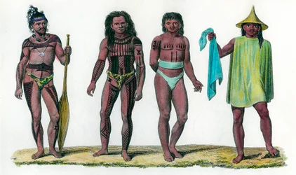 Natural islands of Iros Penelap and Aouara, population of the Oceanian continent