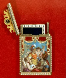 Notebook Case Decorated with a Miniature Painting Allegorical about the Birth of King Napoleon II of Rome