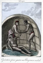 Operation to cure a Bojesmen - engraving