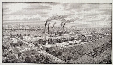 Overview of the oil refinery plant of Mr Deutsch in Pantin
