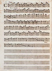 Page of Musical Score of Concerti a Cinque, Op. 5 by Tomaso Albinoni