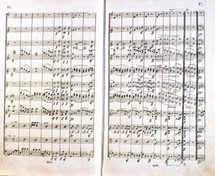 Page of the first German edition of the score of the Symphony No. 1 in C major by Ludwig van Beethoven