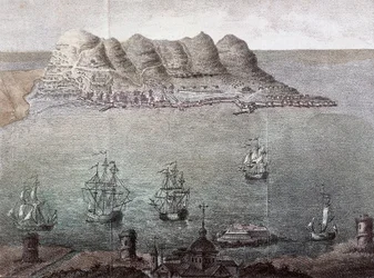 Panoramic View of Gibraltar and the Detroit