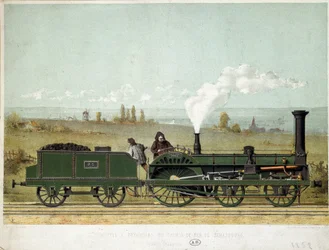 Passenger Locomotive of the Strasbourg Railway (Crampton System)