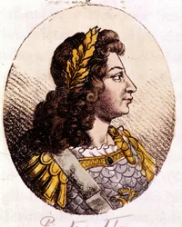 Peter II (1715 to 1730). Emperor of Russia (1727-1730). Engraving from the Beginning of the 19th Century