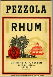 Pezzola rum alcohol advertisement