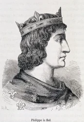 Philip IV the Fair (1268 - 1314) - in Histoire de France populaire by Henri Martin, Jouvet, Paris, T.1