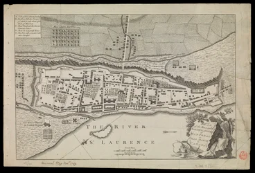 Plan of the town and fortifications of Montral or Villa Marie in Canada