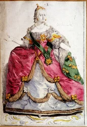 Portrait in feet of Catherine II of Russia